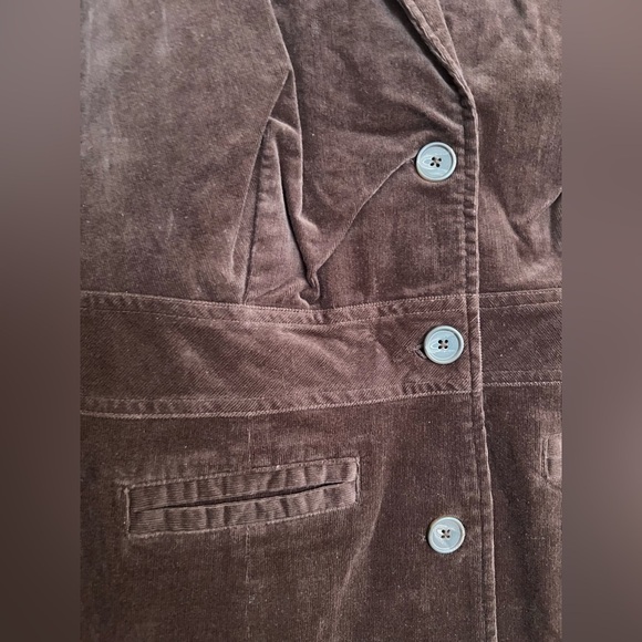 Faded Glory Women’s Plus Brown Corduroy Blazer Jacket 18W/20W - Picture 4 of 7